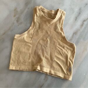 Free People Movement Sleeveless Beige Mesh Top size S